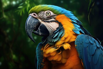 Obraz premium Incredible natural beauty exemplified by the gold and blue macaw
