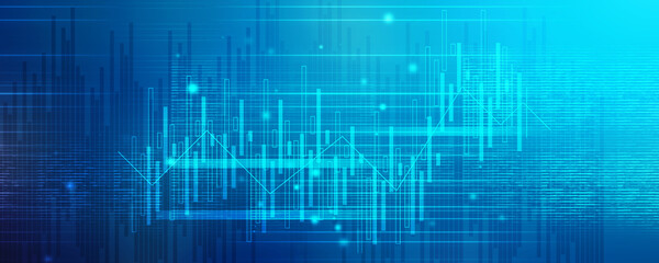 2d illustration Abstract futuristic electronic circuit technology background