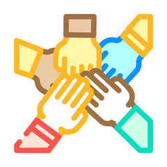 diversity inclusion feminism woman color icon vector. diversity inclusion feminism woman sign. isolated symbol illustration