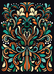 Colorful Floral Seamless Decorative Background