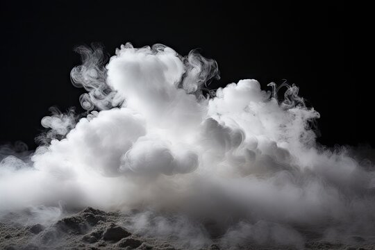 Realistic dry ice fog photo for various projects and more