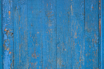 the texture of the wall is old blue paint