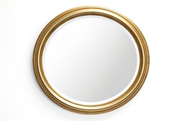 White isolated stylish mirror interior accessory
