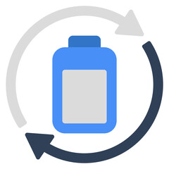 A glyph design icon of battery update
