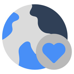 An icon design of global love