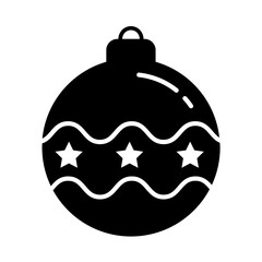 Christmas Ball Icon Vector Illustration Isolated on Transparent Background. Use for Xmas, Decoration, Greeting Card Etc.