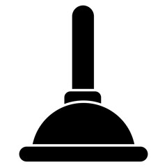 Editable design icon of plunger