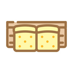 sofa two sections top view color icon vector. sofa two sections top view sign. isolated symbol illustration