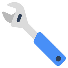 Editable design icon of wrench