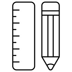 Trendy design icon of pencil scale 