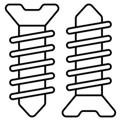 Unique design icon of screwbolt 