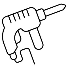 Premium download icon of drilling machine