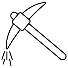Modern design icon of pickaxe