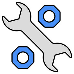 Obraz premium Editable design icon of spanner