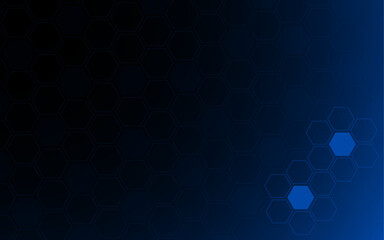 Blue tech background polygonal geometric technology concept abstract background for product advertising web presentation cover banner poster