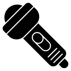 A solid design icon of torch 