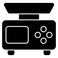 A solid design icon of lab scale 