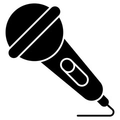         Icon of singing mic in solid design