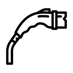 charging cable electric line icon vector. charging cable electric sign. isolated contour symbol black illustration