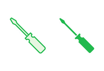 Screwdriver icon set. tools icon vector