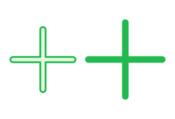 Obraz premium Plus Icon set. Add plus icon