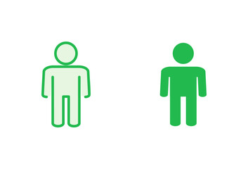 Man icon set. male icon vector. human symbol