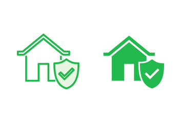 Obraz premium House insurance icon set. house protection icon.