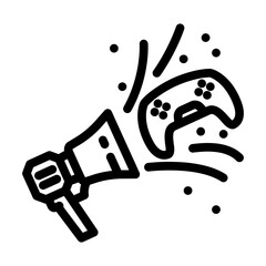 marketing game development line icon vector. marketing game development sign. isolated contour symbol black illustration