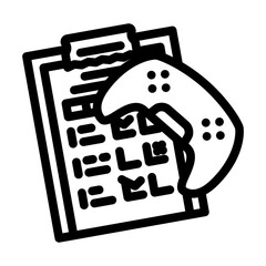 testing game development line icon vector. testing game development sign. isolated contour symbol black illustration