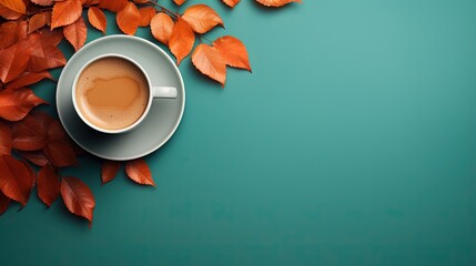 Obraz na płótnie Canvas a cup of coffee sitting on top of a saucer. generative ai