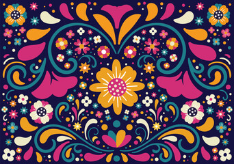 Cinco de mayo floral background