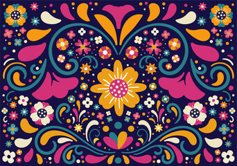 Cinco de mayo floral background