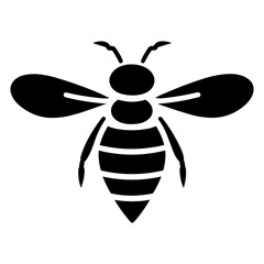 Vector Illustration of Bee In Trendy Flat Isolated on White Background.