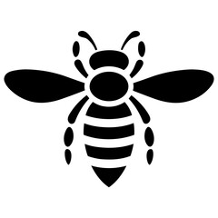 Vector Illustration of Bee In Trendy Flat Isolated on White Background.