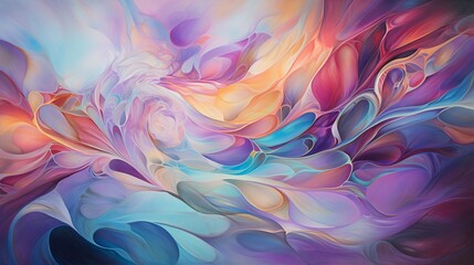 Iridescent waves of energy emanating from a central core, creating a captivating interplay of color and form