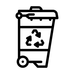 zero waste lifestyle green living line icon vector. zero waste lifestyle green living sign. isolated contour symbol black illustration