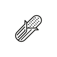 Corn icon vector. Linear style sign for mobile concept and web design. Corn symbol illustration. Pixel vector graphics - Vector.	