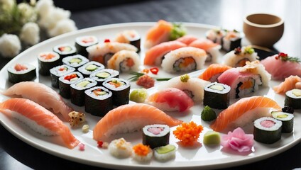 Sushi on a plate
