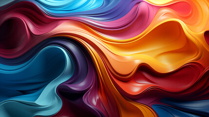 Obraz premium Abstract background of liquid wave flow,colored liquid paint texture. Generative AI