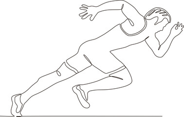 continuous line illustration of Young Girl Doing Exercise Fitness Woman Sport