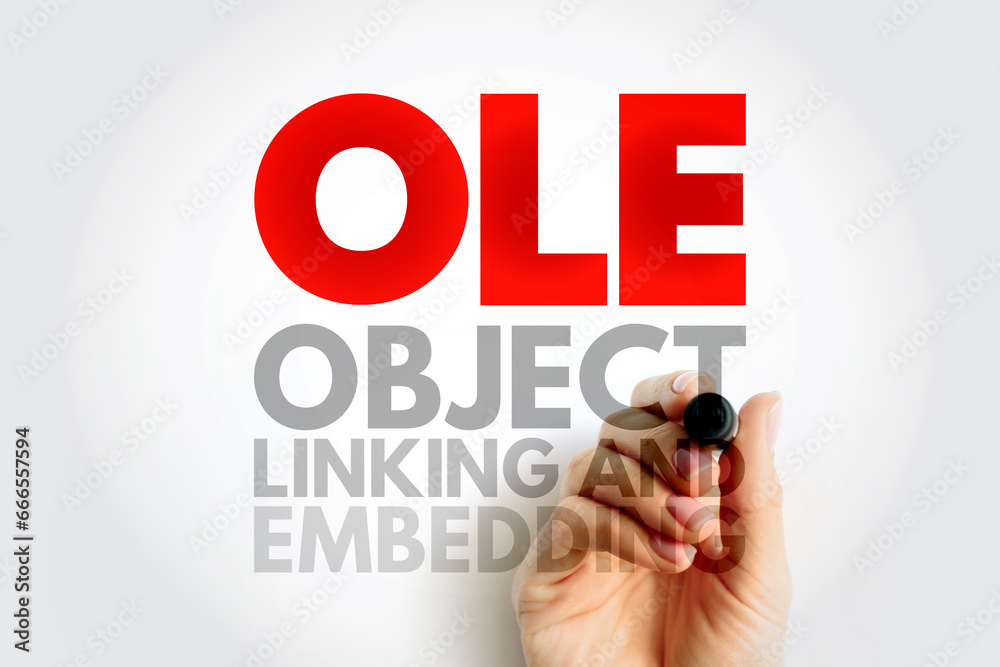 Poster ole object linking and embedding - technology that allows embedding and linking to documents and oth