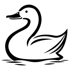 Duck Icon Illustration in Trendy Flat Isolated on White Background. SVG Vector