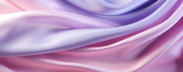 Elegant Silk Cloth Floating In Pastel Pink, Violet, And White