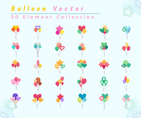 vector birthday balloon icon collection