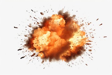 An Explosion On A White Background