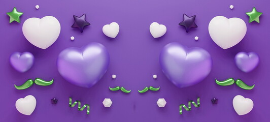 happy celebration Heart color design background © skandar