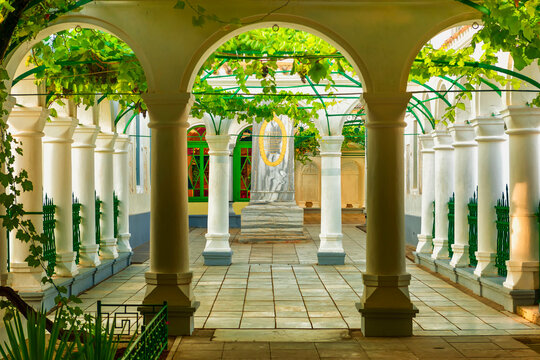 The courtyard of the Karaite Kenas in the city of Evpatoria