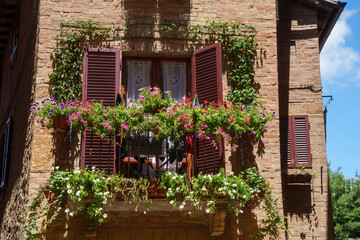 Fototapeta na wymiar Pienza, historic town in Tuscany