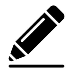 Pencil icon isolated on white background