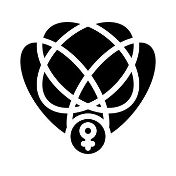 intersectional feminism woman glyph icon vector. intersectional feminism woman sign. isolated symbol illustration